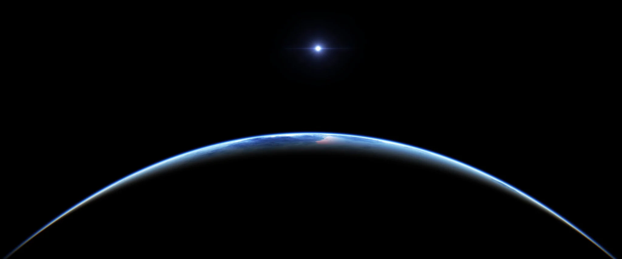 Hero Background Hero Background - Earth from space, sun in the background