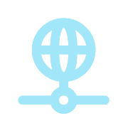 Network Icon Icon of a globe on a line, symbol for a network